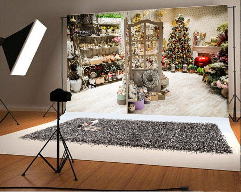 Store Backdrop Design GreenDecor 7x5ft Backdrop Christmas and New Year Decorations ...