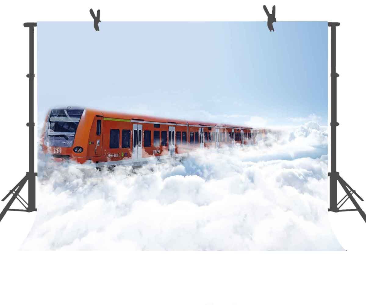GreenDecor 7x5ft Background Clouds Paradise Train Photography Backdrop ...