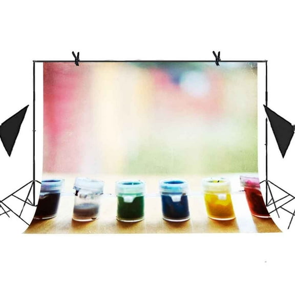 GreenDecor 7x5ft Beautiful Photography Backdrop Various Color Paint Board Color Pictures Newborn Child Photo Studio Props Curtains Background