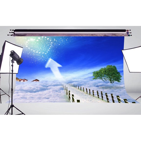 GreenDecor 7x5ft Beautiful Sceney On The Clouds Photo Background Photography Backdrop Studio Props