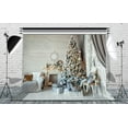 thumbnail image 1 of GreenDecor 7x5ft Christmas Backdrop Theme Christmas Tree Fireplace Photography Backdrops Studio Background Studio Props, 1 of 4