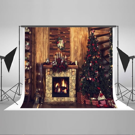 Kate Christmas Tree White Boho Fireplace Backdrop Designed By Emetselch