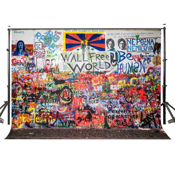 GreenDecor 7x5ft Digital Photography Backdrops Graffiti Wall Paintings Background For Kids Party Photo Studio Backdrop
