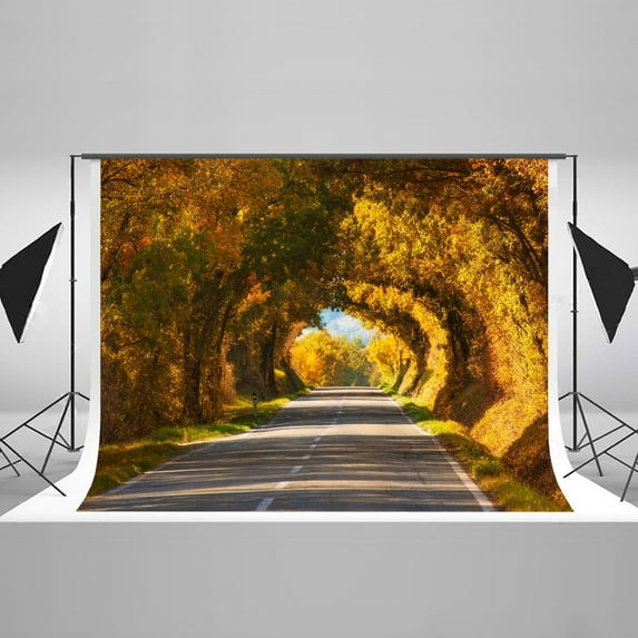 GreenDecor 7x5ft Digital Photography Backdrops Outdoor Senery Fall Wood Bush Tree Natural Scene For Autumn Photo Studio Backdrop