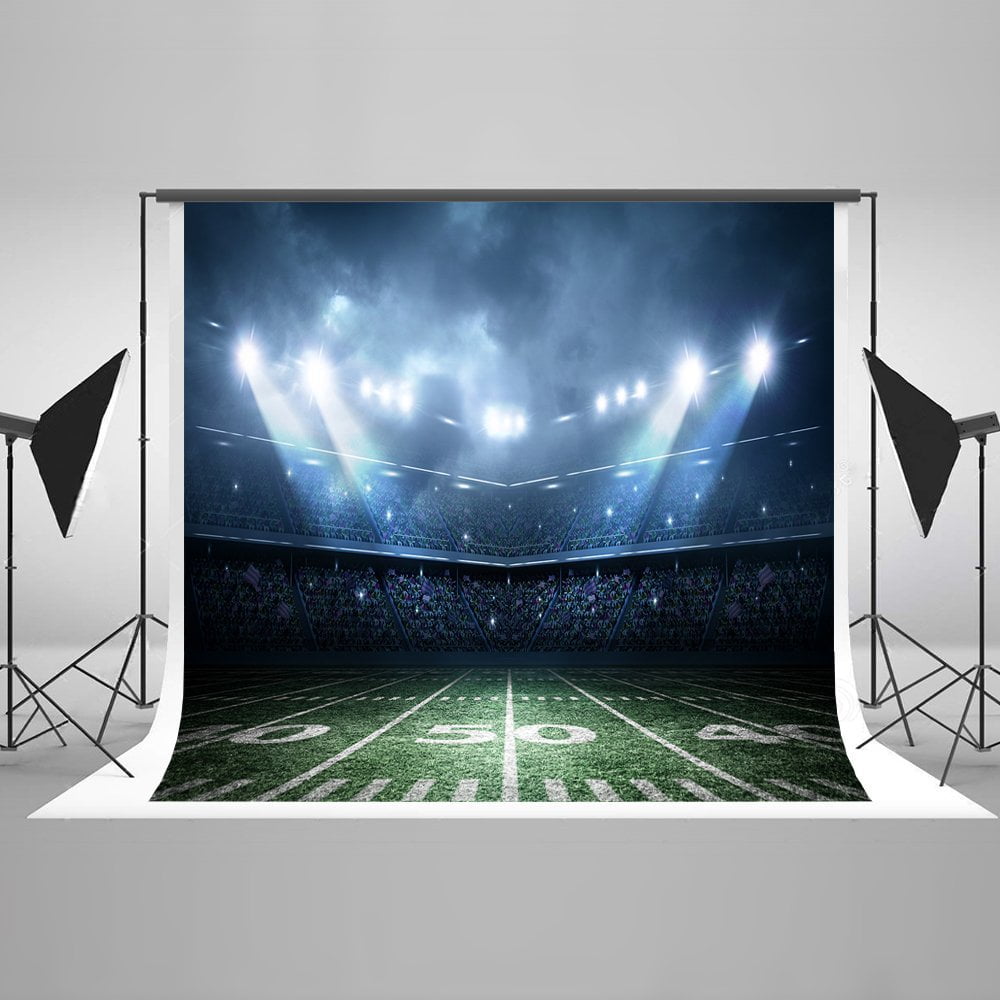 Renaiss 7x5ft Football Field Photography Backdrop Soccer Pitch Stadium