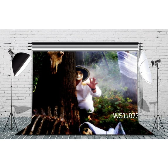 GreenDecor 7x5ft Halloween Dress Up Photography Backdrop Background Photo Background Studio Prop