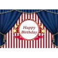 thumbnail image 1 of GreenDecor 7x5ft Happy Birthday Backdrop Stripes Curtain Party Decoration Photo Background Banner Photography Studio Props Infant Kid Newborn Baby Girl Boy Adult Child Portrait Back Drop, 1 of 4