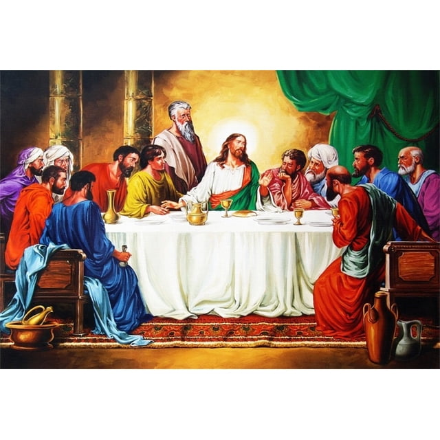 GreenDecor 7x5ft Last Supper Of Jesus Christ With Twelve Apostles On ...