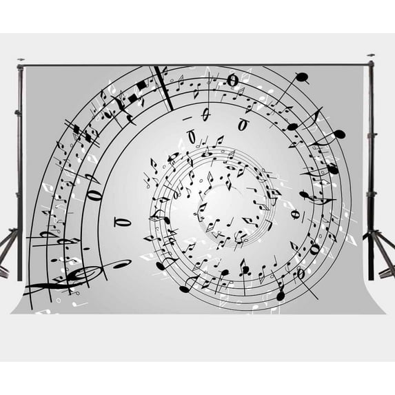 GreenDecor 7x5ft Music Note Wall Backdrop Music Melody Photo Background