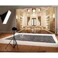 thumbnail image 1 of GreenDecor 7x5ft Palace Backdrop Interior Luxurious Castle Droplight Curtain Marble Floor Wedding Photography Background Kids Adults Photo Studio Props, 1 of 5