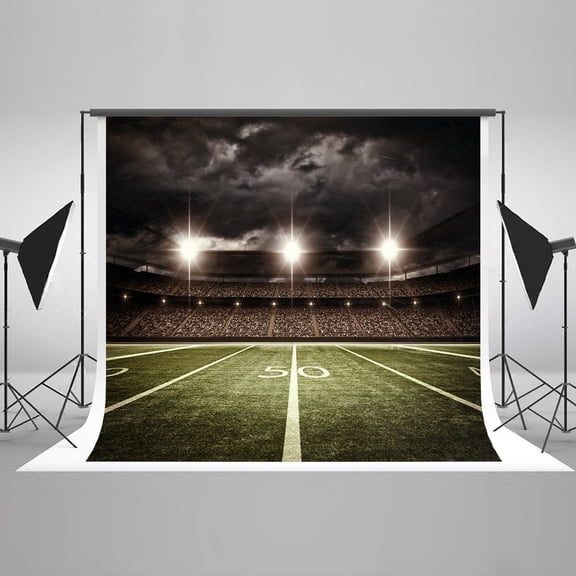 GreenDecor 7x5ft Photography Backdrop Athletic Field Custom Football Soccer Photo Background