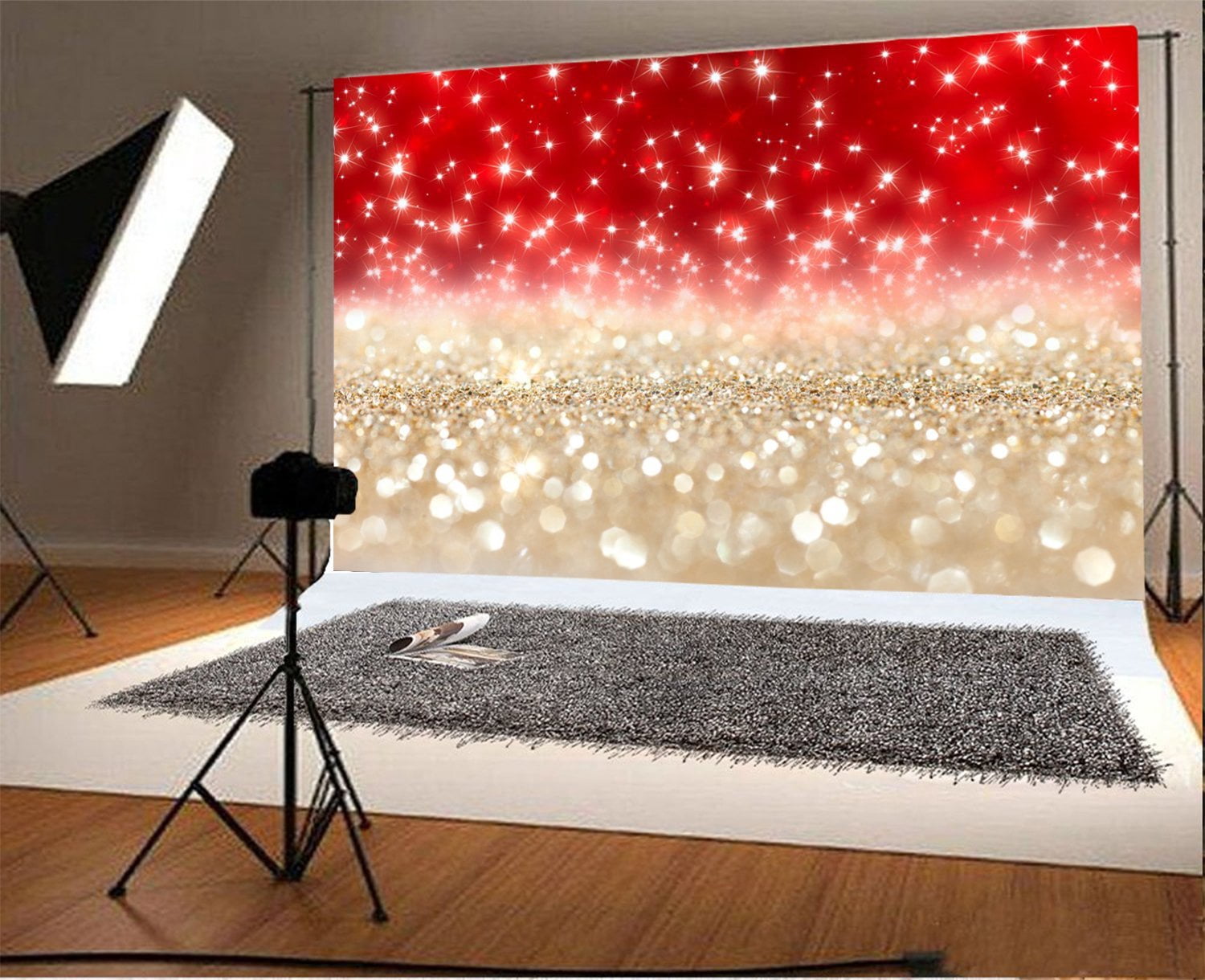 GreenDecor 7x5ft Photography Backdrop Christmas Snowflake Metallic ...