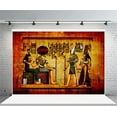 thumbnail image 1 of GreenDecor 7x5ft Photography Background Old Egpyt Natural Paper Color Egyptian Mural Pharaoh Drawing Wall Painting Home Decorations Holiday Party theme Photos Shooting Video Studio Props, 1 of 4