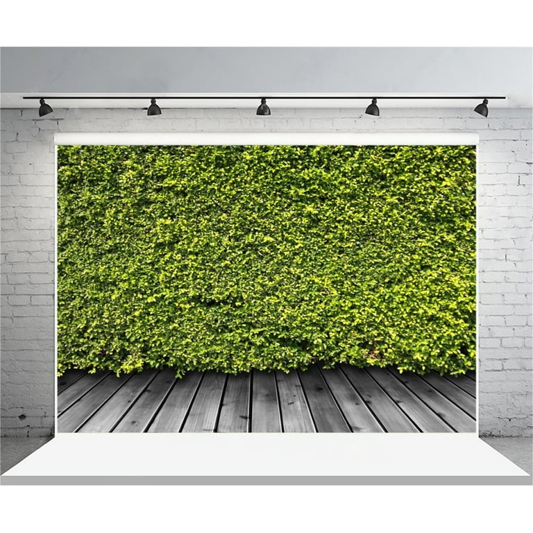GreenDecor 7x5ft Shrubs Photography Background Green Hedge Backdrop Green  Leaves Thicket Bush Wood Floor Boy Girl Adult Kid Baby Artistic Portrait ...