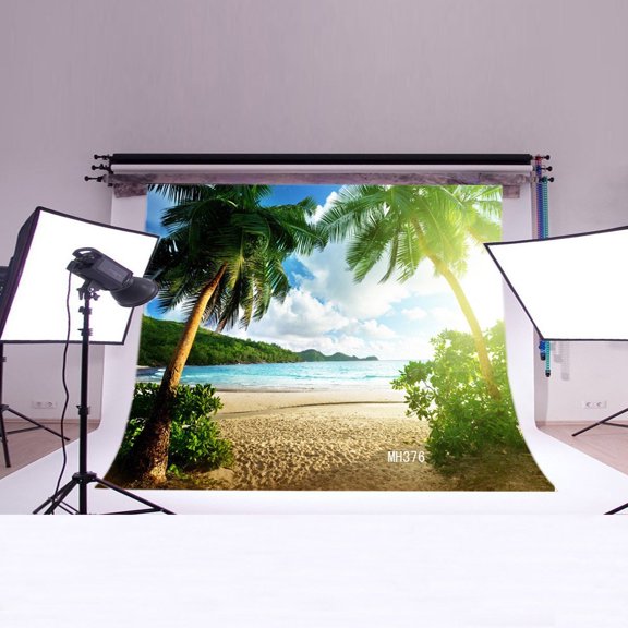 GreenDecor 7x5ft Sunny Beach Photography Backdrop Studio Background Photo Backdrops Studio Props