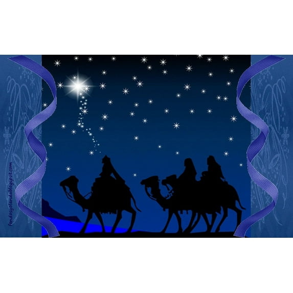 GreenDecor 7x5ft Three Wise Men Christmas Photography Backdrops Studio Background Photo Backdrop Studio Props