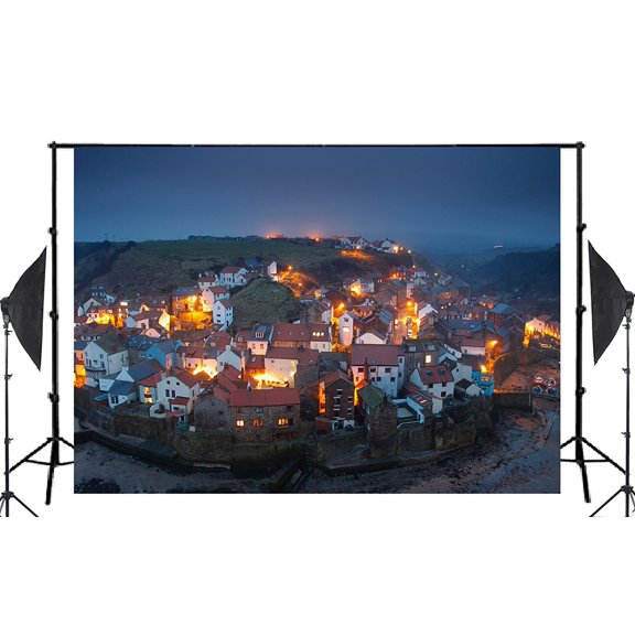 GreenDecor 7x5ft Village Digital Printed Photography Backdrop Prop Photo Background