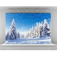thumbnail image 1 of GreenDecor 7x5ft Winter Snowflake Photography Backdrops Tree Wonderland Backdrops for Wedding Background Booth 7x5ft, 1 of 4
