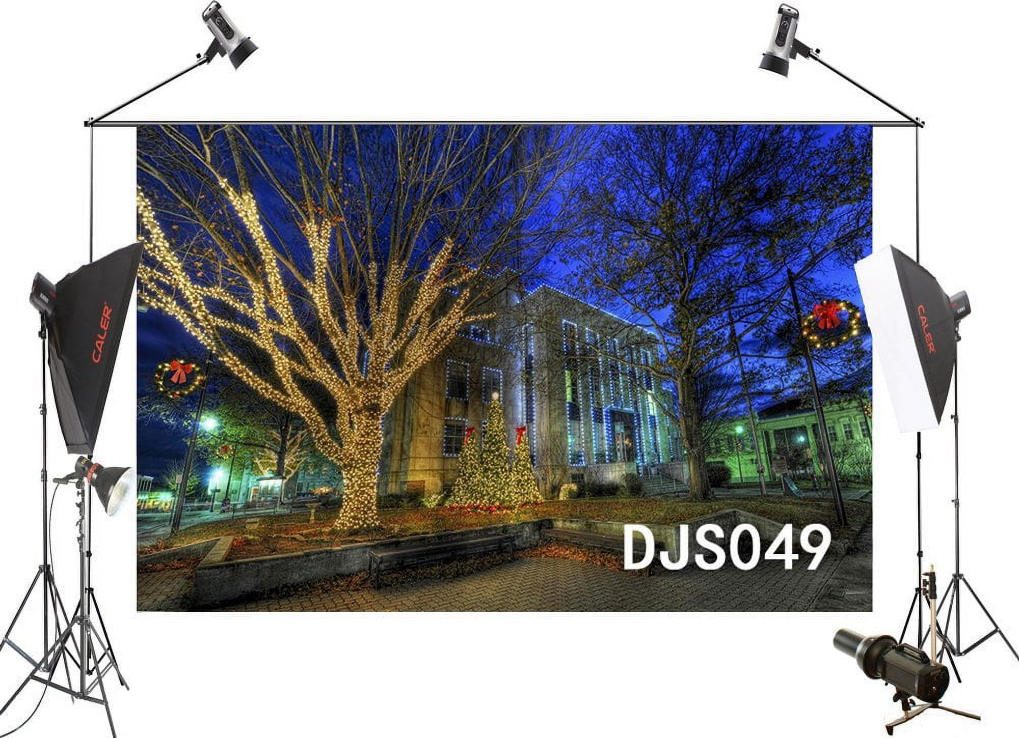 7x5ft Chrstmas Tree Backdrops for Photography Brck Freplace