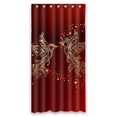 thumbnail image 1 of GreenDecor Aesthetic Red Inseparable King Bird Waterproof Shower Curtain Set with Hooks Bathroom Accessories Size 36x72 inches, 1 of 2