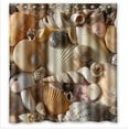 thumbnail image 1 of GreenDecor Are You A Social Media Seashell Colorful Seashells Waterproof Shower Curtain Set with Hooks Bathroom Accessories Size 66x72 inches, 1 of 2