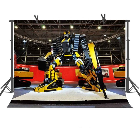 GreenDecor Background 7x5ft Robot Technology Exhibition Photography Backdrop Studio Photo Props