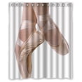 thumbnail image 1 of GreenDecor Ballet Shoes Waterproof Shower Curtain Set with Hooks Bathroom Accessories Size 60x72 inches, 1 of 2