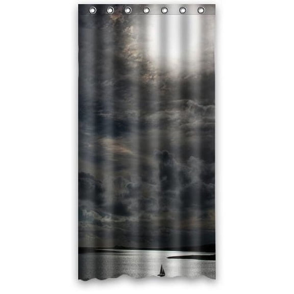 GreenDecor Beautiful Moonlight Best Ed Moon Phases Moon Waterproof Shower Curtain Set with Hooks Bathroom Accessories Size 36x72 inches