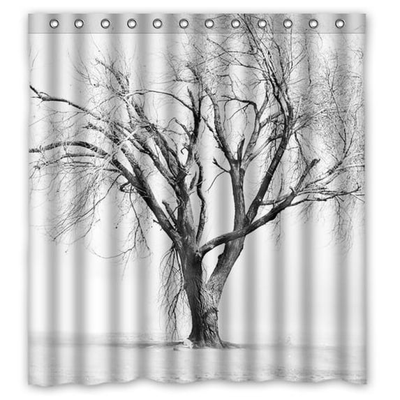 GreenDecor Beautiful Tree Of Life Waterproof Shower Curtain Set with Hooks Bathroom Accessories Size 60x72 inches