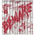thumbnail image 1 of GreenDecor Bloody Waterproof Shower Curtain Set with Hooks Bathroom Accessories Size 66x72 inches, 1 of 2