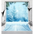 thumbnail image 1 of GreenDecor Blue Photography Backdrops Winter Frozen Snow Background for Photo Studio Natural Snowflake Backdrop 5x7ft, 1 of 4