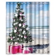 thumbnail image 1 of GreenDecor Christmas Shop Waterproof Shower Curtain Set with Hooks Bathroom Accessories Size 60x72 inches, 1 of 2