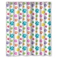 thumbnail image 1 of GreenDecor Colorful Dog Paw Art Animal Paw Print Waterproof Shower Curtain Set with Hooks Bathroom Accessories Size 60x72 inches, 1 of 2