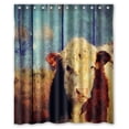thumbnail image 1 of GreenDecor Cows Animal Watercolor Printed Waterproof Shower Curtain Set with Hooks Bathroom Accessories Size 60x72 inches, 1 of 2