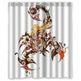 thumbnail image 1 of GreenDecor Creative Scorpion Graffiti Waterproof Shower Curtain Set with Hooks Bathroom Accessories Size 60x72 inches, 1 of 2