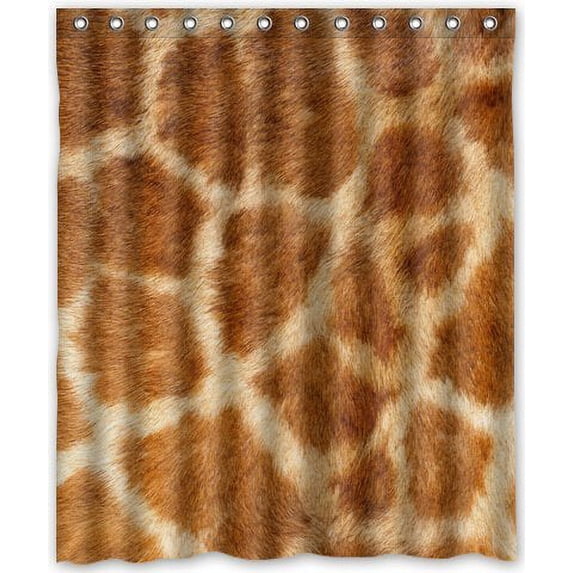GreenDecor Cute Interesting Giraffe Waterproof Shower Curtain Set with Hooks Bathroom Accessories Size 60x72 inches