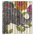 thumbnail image 1 of GreenDecor Elephant Love Art Waterproof Shower Curtain Set with Hooks Bathroom Accessories Size 66x72 inches, 1 of 2