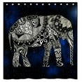 thumbnail image 1 of GreenDecor Elephant Print Inch Waterproof Shower Curtain Set with Hooks Bathroom Accessories Size 60x72 inches, 1 of 2