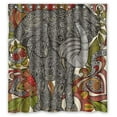 thumbnail image 1 of GreenDecor Elephant Waterproof Shower Curtain Set with Hooks Bathroom Accessories Size 66x72 inches, 1 of 2