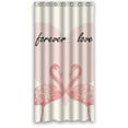 thumbnail image 1 of GreenDecor Flamingo Forever Love Waterproof Shower Curtain Set with Hooks Bathroom Accessories Size 36x72 inches, 1 of 2