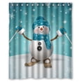 thumbnail image 1 of GreenDecor Funny Christmas Gift Awesome Merry Christmas Happy Snowman Waterproof Shower Curtain Set with Hooks Bathroom Accessories Size 60x72 inches, 1 of 2