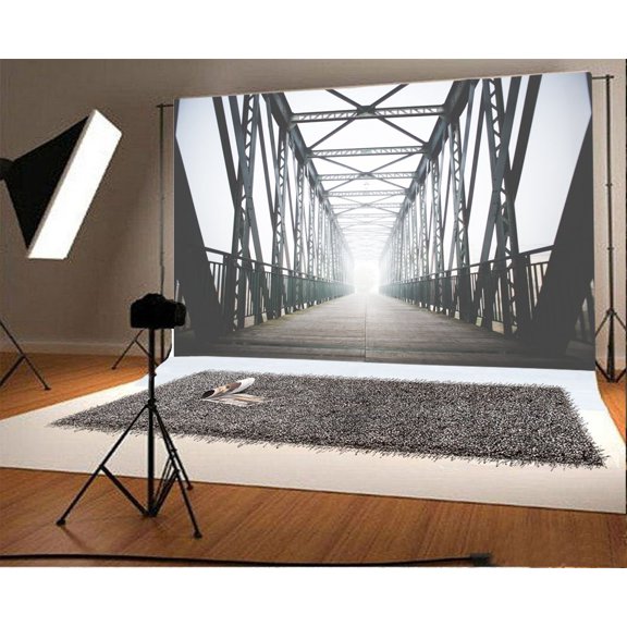GreenDecor Great Bridge Backdrop 7x5ft Grand Building Photography Background Photos Video Studio Props