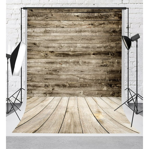 GreenDecor Grey Wood Backdrops for Photography Faux Wooden Texture Backgrounds Photo for Shooting 5x7ft