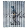 thumbnail image 1 of GreenDecor Hello Winter Snowman Waterproof Shower Curtain Set with Hooks Bathroom Accessories Size 60x72 inches, 1 of 2