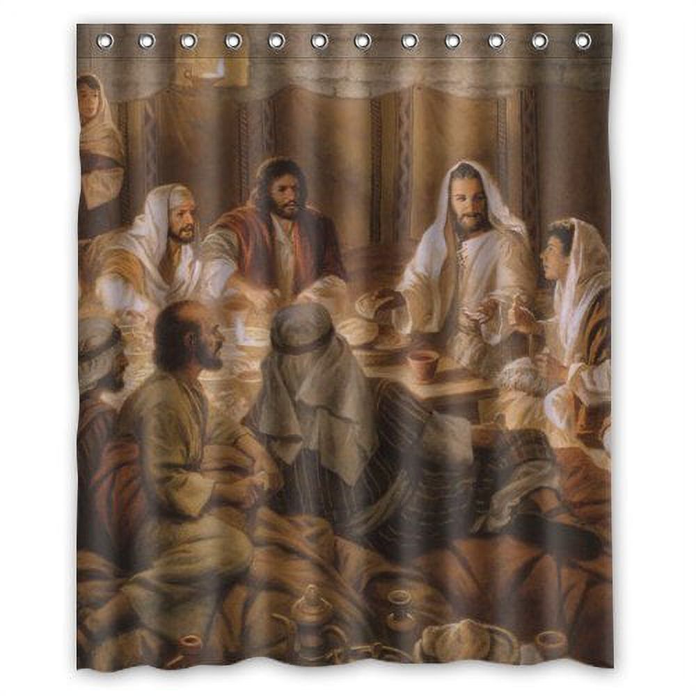 GreenDecor Jesus Christ The Last Supper Religious Waterproof Shower