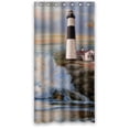 thumbnail image 1 of GreenDecor Lighthouse Waterproof Shower Curtain Set with Hooks Bathroom Accessories Size 36x72 inches, 1 of 2