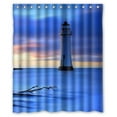 thumbnail image 1 of GreenDecor Lighthouse Waterproof Shower Curtain Set with Hooks Bathroom Accessories Size 60x72 inches, 1 of 2