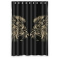 thumbnail image 1 of GreenDecor Lions Waterproof Shower Curtain Set with Hooks Bathroom Accessories Size 48x72 inches, 1 of 2