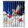 thumbnail image 1 of GreenDecor Merry Christmas Waterproof Shower Curtain Set with Hooks Bathroom Accessories Size 60x72 inches, 1 of 2