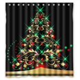 thumbnail image 1 of GreenDecor Merry Christmas Waterproof Shower Curtain Set with Hooks Bathroom Accessories Size 66x72 inches, 1 of 2